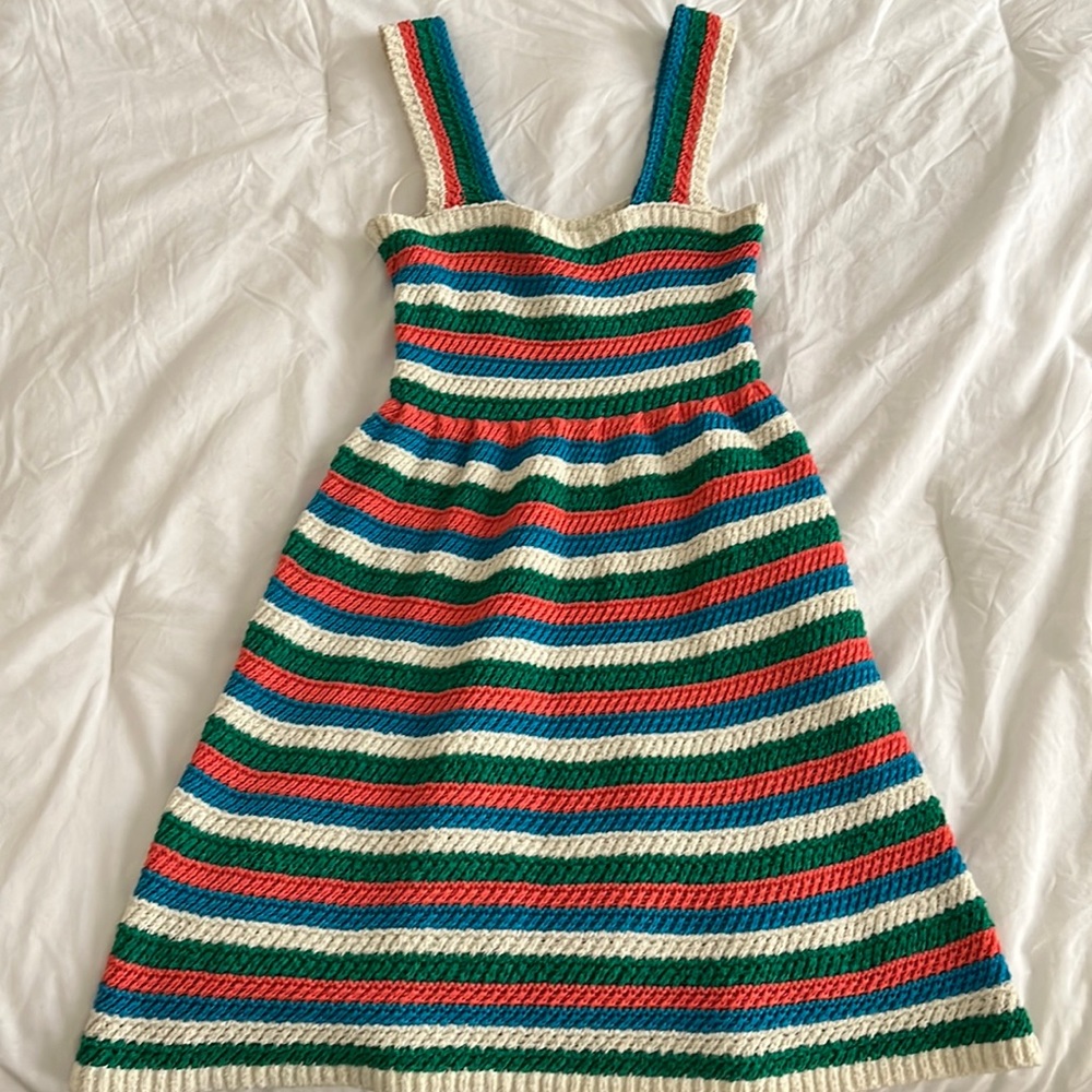 Zara Multicolor Crochet Dress